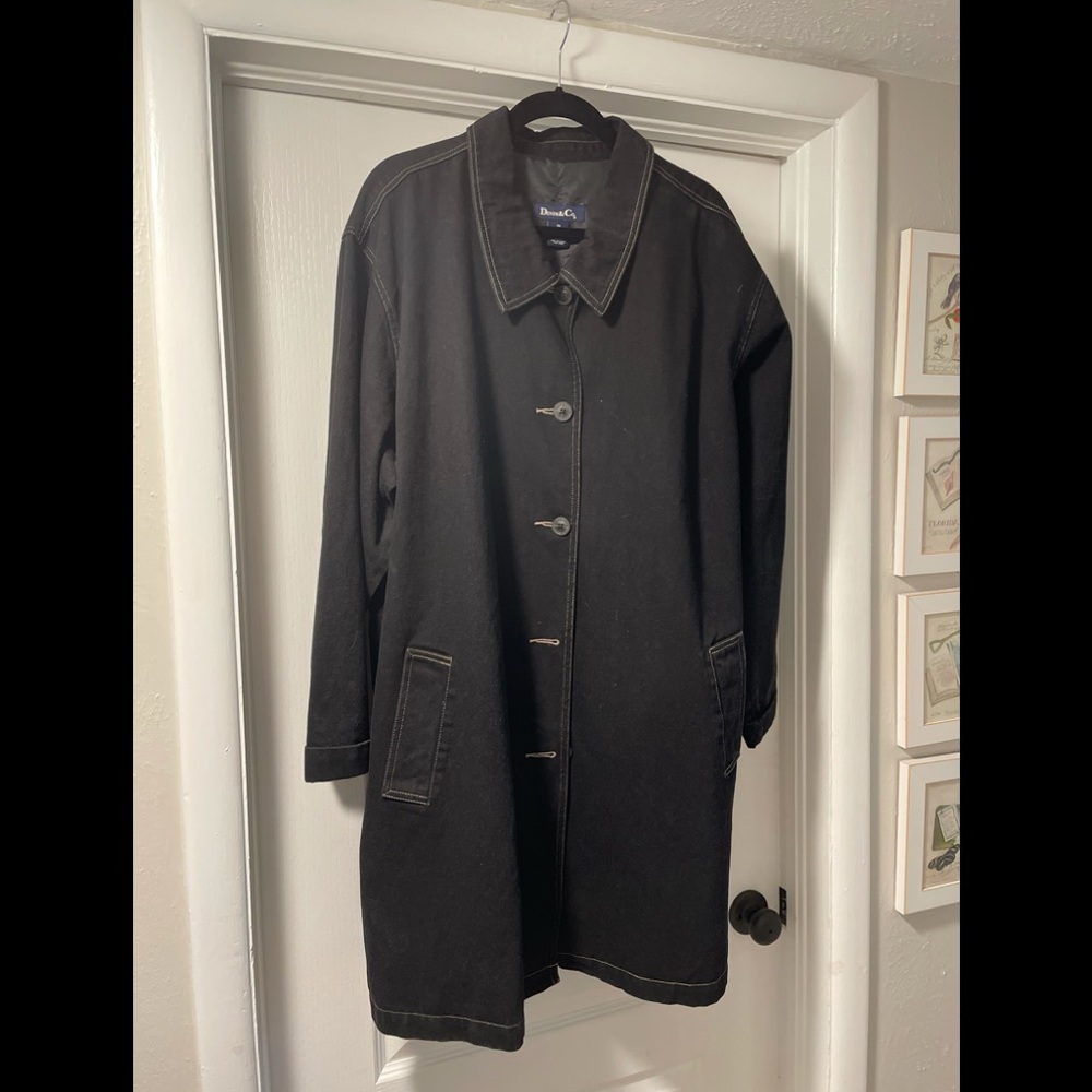 Denim&Co car coat denim jacket 3X